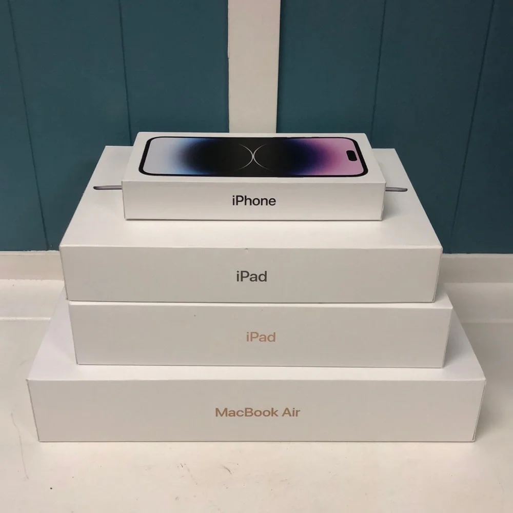 Lot of 4 Apple EMPTY boxes iPhone iPad MacBook‎ Air